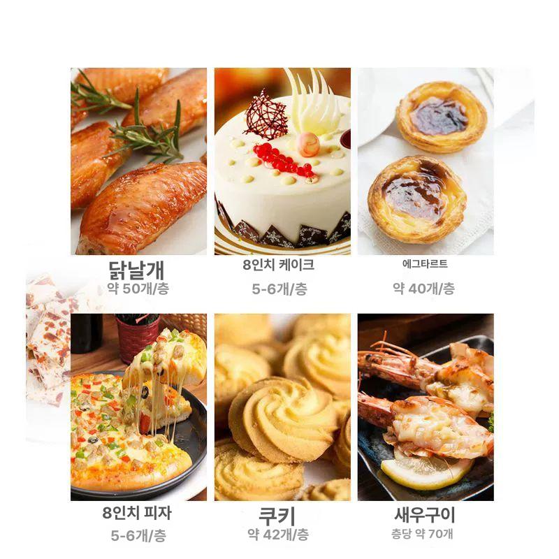 회전식 피자오븐 업소용 대형 전기식 화덕 제빵기 바비큐 그릴 가정용 스테인리스 - 상세 이미지 3