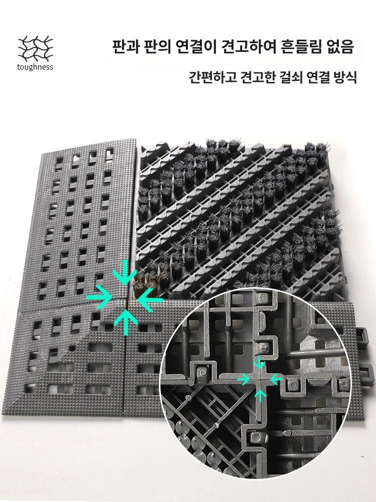 호텔 현관 상가 바닥 도어 야외 출입구 입구발판 입구매트 웰컴 대형발매트 미끄럼 - 상세 이미지 5