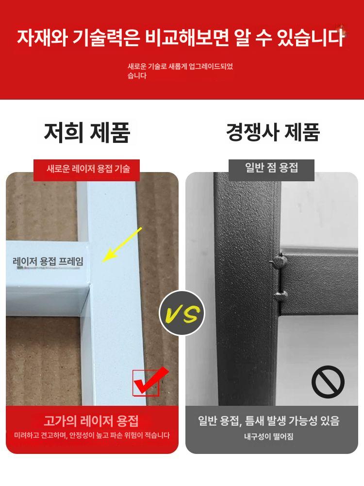싱크대 선반 고정형 원목 조리대 스텐 스탠드 그릇 정리대 테이블 길이 다용도 수납 - 상세 이미지 4