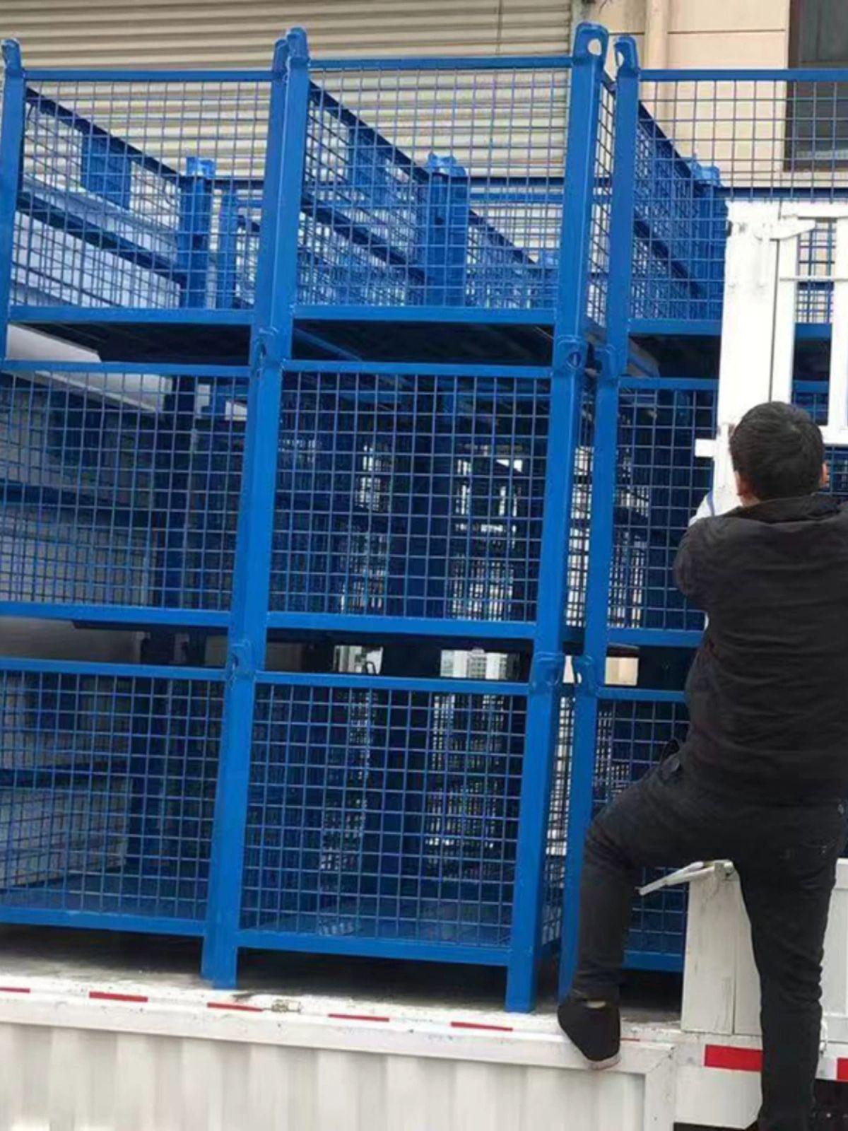 자재 적재함 물류 운송 인양함 양중함 철제 철제망 자재적재함 대형 박스 창고 상자 보관함 - 상세 이미지 5