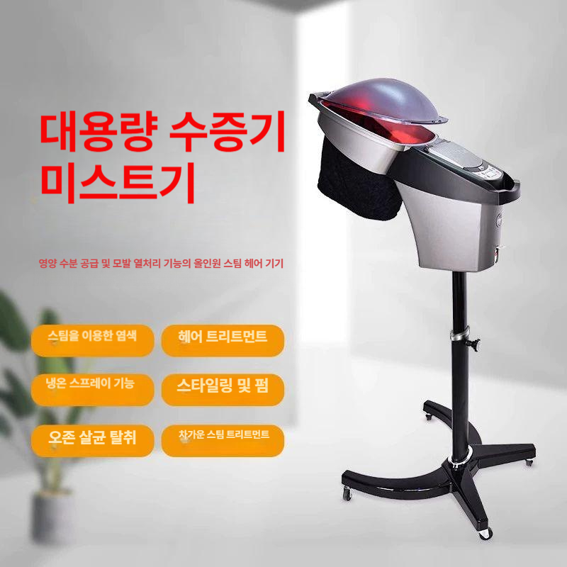 기계 헤어스티머 두피 수분 가정용 머리 헤어스팀기 나노케어 영양 전문가용 음이온 - 상세 이미지 2