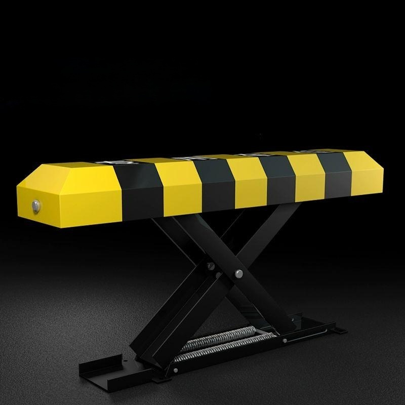 무선 주차금지판 전동 차단기 라인 스토퍼 원격제어 잠금 주차판 리모콘 안전 경고판 - 상품 이미지