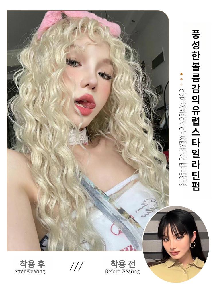 히피펌 롱 통가발 붙임머리 가발 헤어 레게 힙합 - 상세 이미지 3