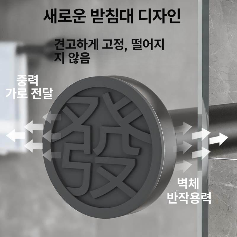 스텐 압축봉 벽걸이 옷걸이 틈새 접착 드레스룸봉 무타공 스테인리스 확장봉 건조대 커튼 - 상세 이미지 4
