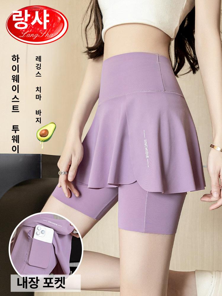 여자 빅사이즈 3부 7부 9부 포켓 주머니 요가 러닝 피트니스 치마 바지 레깅스 - 상세 이미지 2