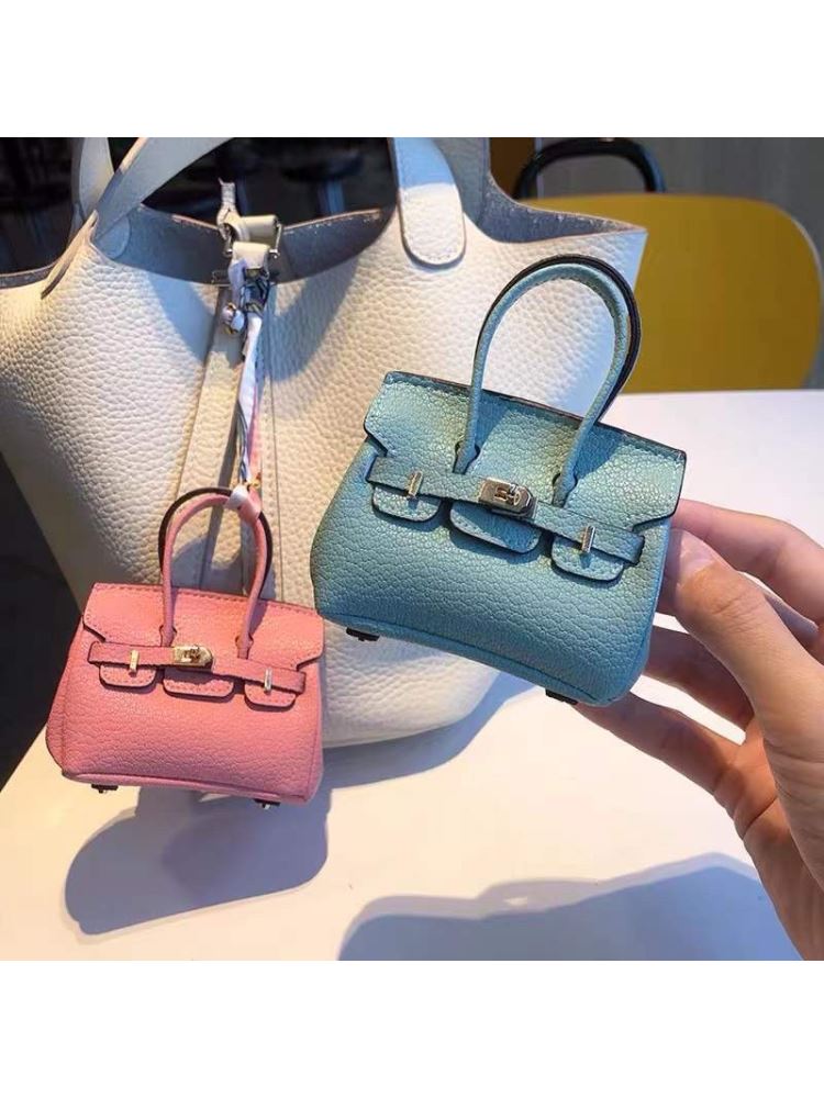 가죽 열쇠고리 선물 백참 미니어처 키링 키홀더 - 상세 이미지 4