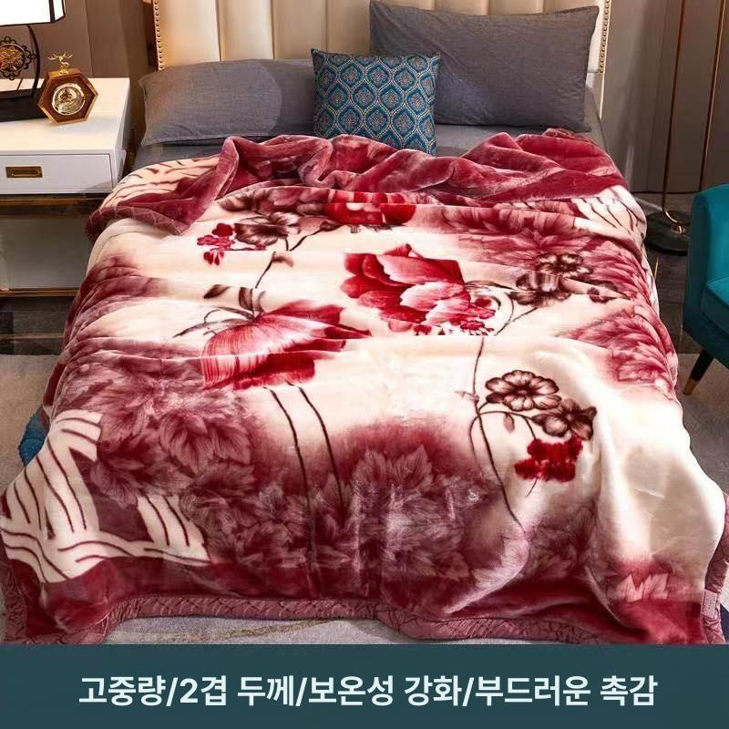 벨벳 극세사이불 따뜻한 겨울이불 양털 침구 기모이불 차렵 두툼 - 상세 이미지 4