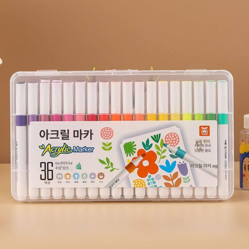 48색 마커 아크릴 방수 펜 공예 컬러 잉크 프리미엄 그림 페인팅 드로잉 문구 학생 - 상세 이미지 4