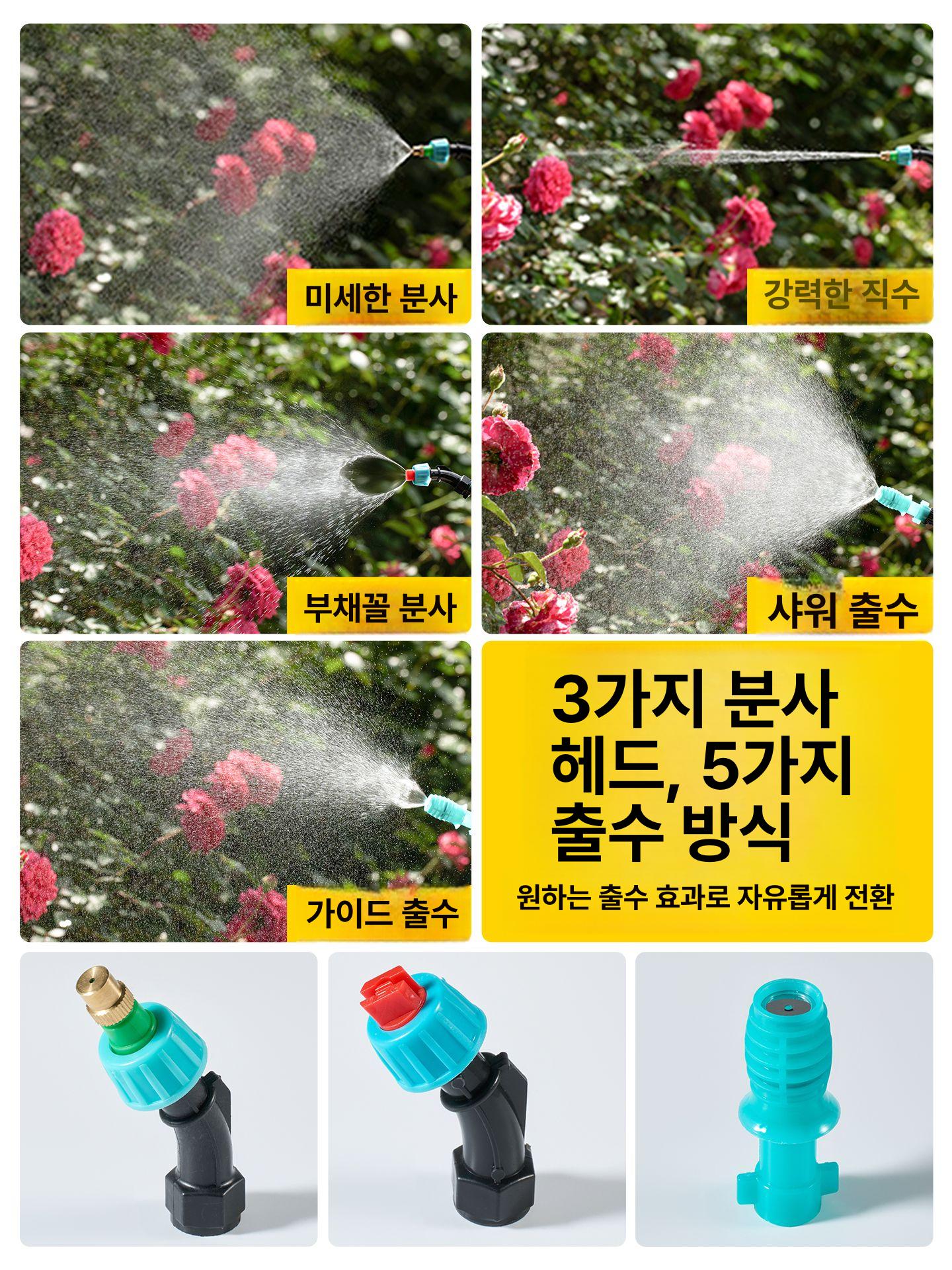 프리미엄 분무기 전동 소형 출시 고압 배터리 자동 세차 농업용 충전 호스 충전식 휴대용 - 상세 이미지 5