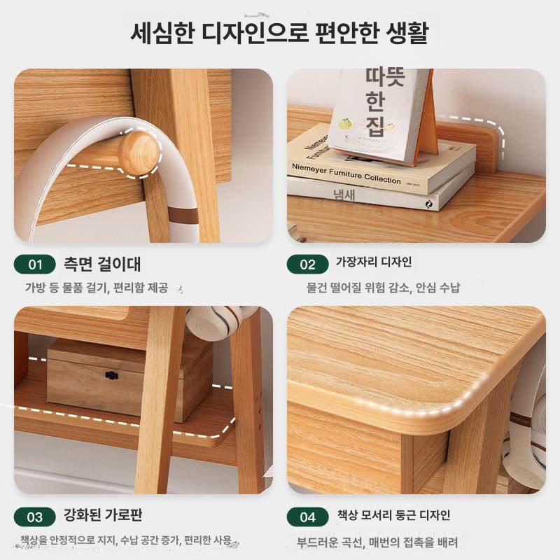 미니책상 원목책상 엔틱 일자형 심플 가정용 학생용 북카페 모노 겸테이블 인테리어 - 상세 이미지 3