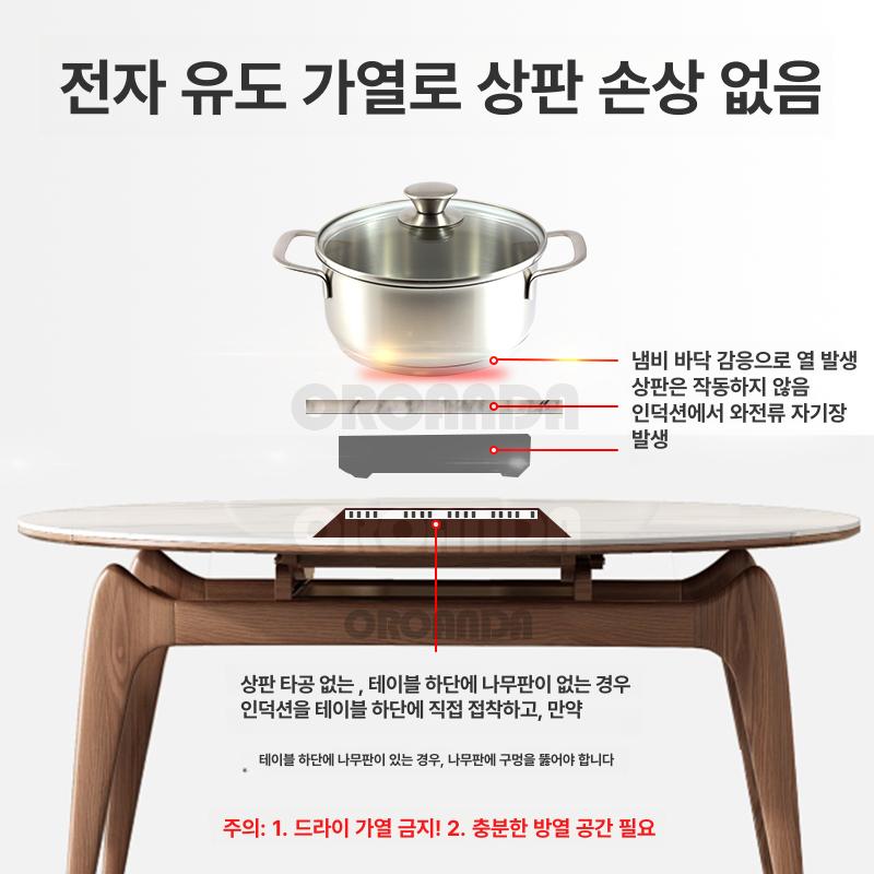 언더렌지 1구인덕션 플레이트 가정용 무선리모컨 제어 업소용 전기 두께 매립형 - 상세 이미지 5