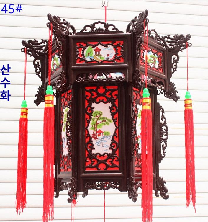 중식당 벽등 갓등 업소용 소품 램프 조명 앤틱 복고풍 장식 중국홍등 레트로 전통등 - 상세 이미지 4