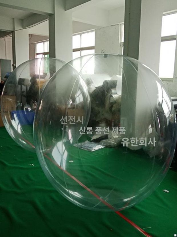 대형 투명공 수영장 에어 볼풀장 야외 물놀이공 굴리기 워터볼 해변 사이즈 - 상세 이미지 4