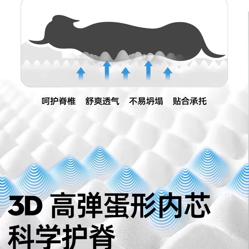 쿠션 대형견침대 패드 사각 애견 사계절 세탁 하우스 대형견매트 내구성 매트리스 - 상세 이미지 5