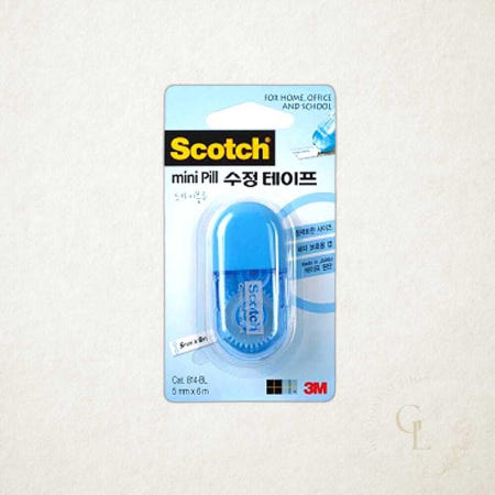 3M 수정테이프 미니필 5mm 6M 스카이블루 휴대용 문구