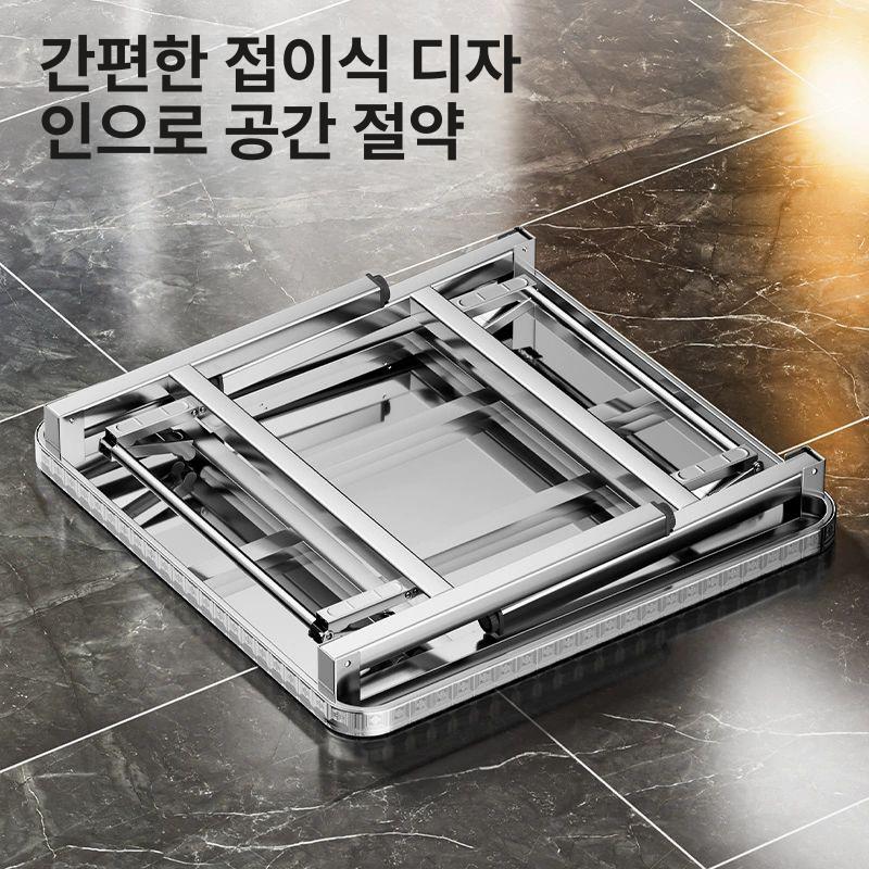 두꺼운 스텐테이블 야외용 업소용 탁자 카페 가정용 식당 원탁 높이 상업용 - 상세 이미지 4