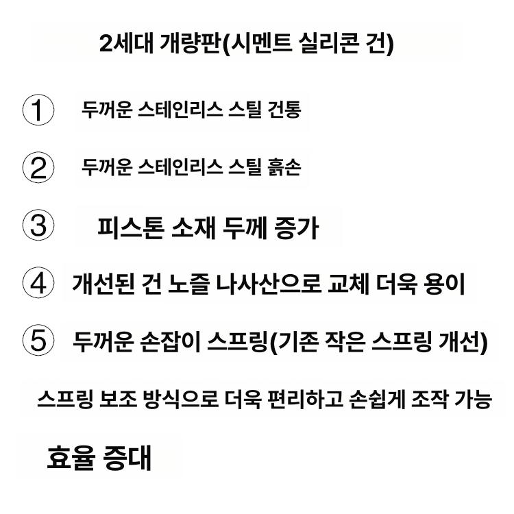 미장 주입건 시멘트 창틀 몰탈건 틈새보수 건 그라우트건 알루미늄 머신 충진기 충전 주입 - 상세 이미지 4