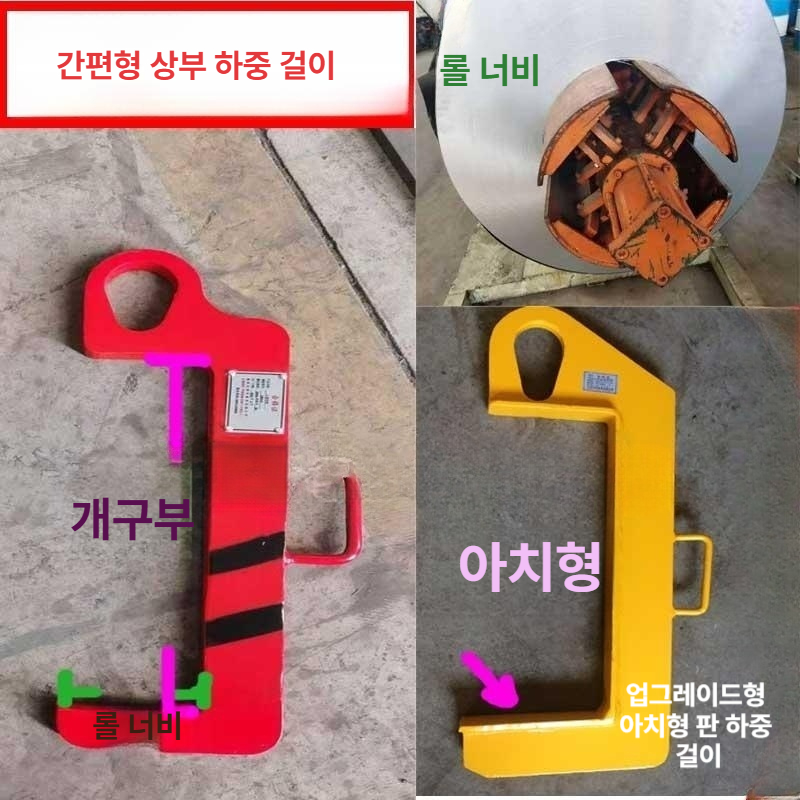 대형 크레인 고중량 운반 릴 강철 후크 지게차 톤백 클램프 공업용 측정기구 - 상세 이미지 2