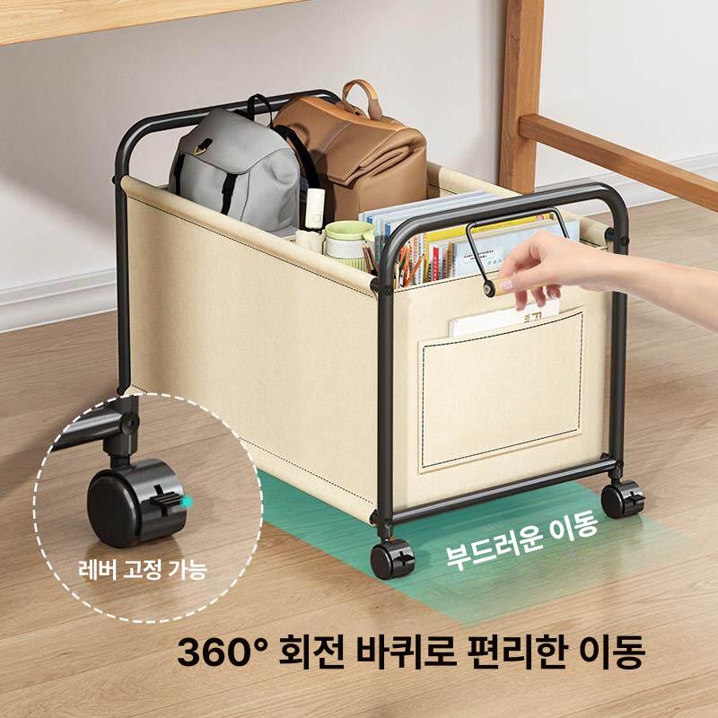이동식 트롤리 수납함 소형 바퀴달린 진열대 바구니 선반 정리함 웨건 장난감 수납 - 상세 이미지 4