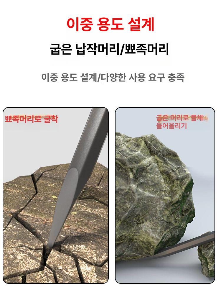 산업용 쇠지렛대 손잡이 손빠루 중장비 대꼬 프라이바 철골 작업 수공구 렌치 못빼는 - 상세 이미지 5