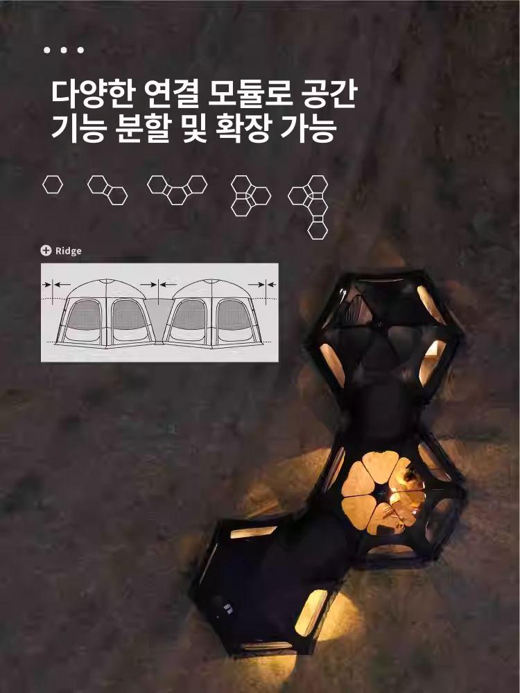 불멍 돔텐트 에어쉘터 화로대 화목난로 감성 티피 돔형 겨울캠핑쉘터 파이어쉘터 - 상세 이미지 2