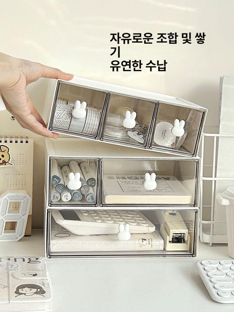 토끼 수납함 손잡이 보관상자 리빙박스 수납박스 보관박스 정리함 사각 팬트리 - 상세 이미지 2