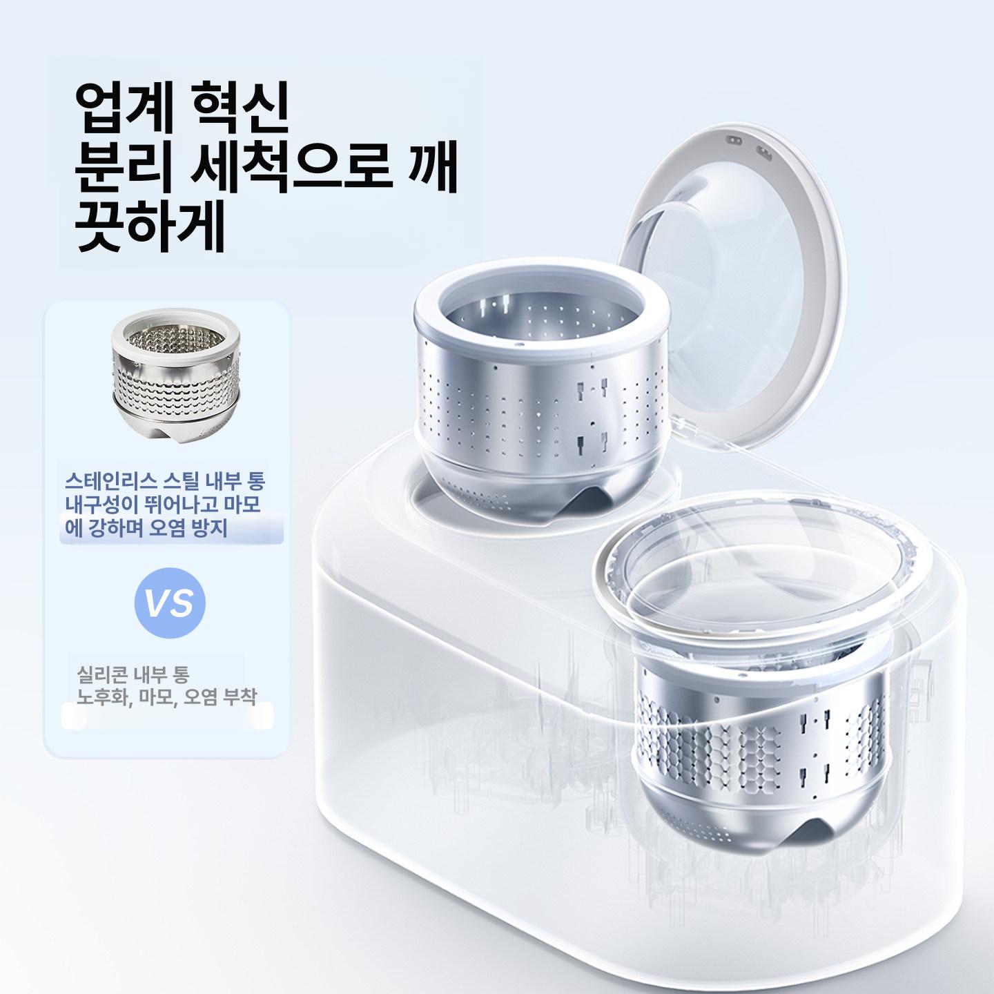 미니세탁기 건조기 듀얼 속옷세탁기 분리세탁  - 상세 이미지 2