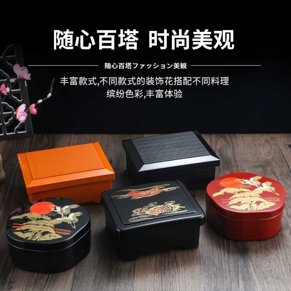 업소용 텐동 찬합 돈부리 벤또 뚜껑 용기 장어덮밥그릇 일식집 일본나무도시락통 식기 - 상세 이미지 3