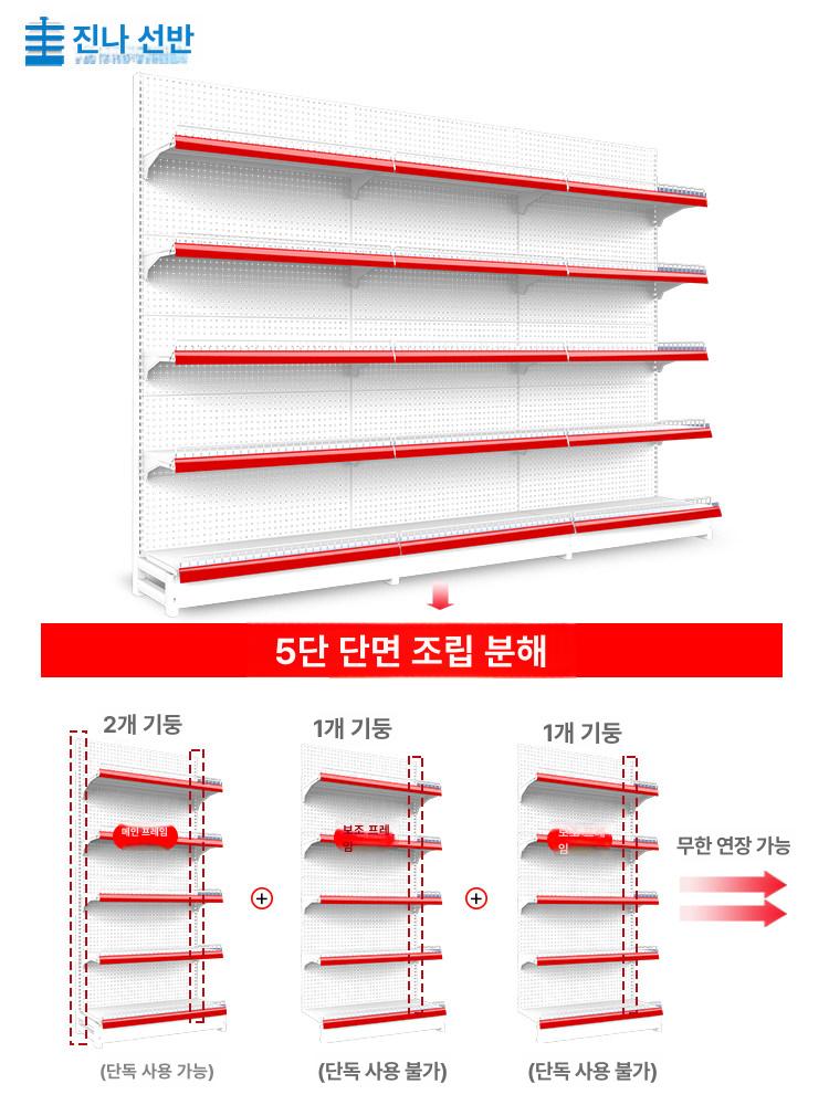 문구점 선반장 다용도 매대 편의점 마트 랙 진열대 디스플레이 제품진열 매장 - 상세 이미지 5