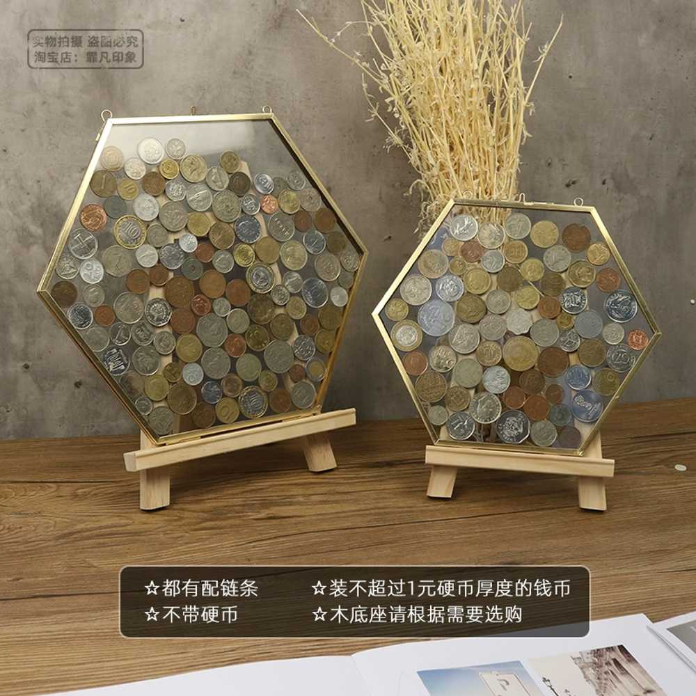 동전수집 주화 엔틱 여행 선물 현관 케이스 프레임 보관 외국 인테리어 모으기 앨범 - 상세 이미지 2