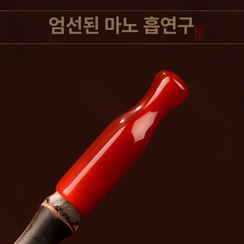 대나무 수제 담뱃대 필터 원목 전통 흡연구 어르신 선물용 빈티지 파이프 - 상세 이미지 4