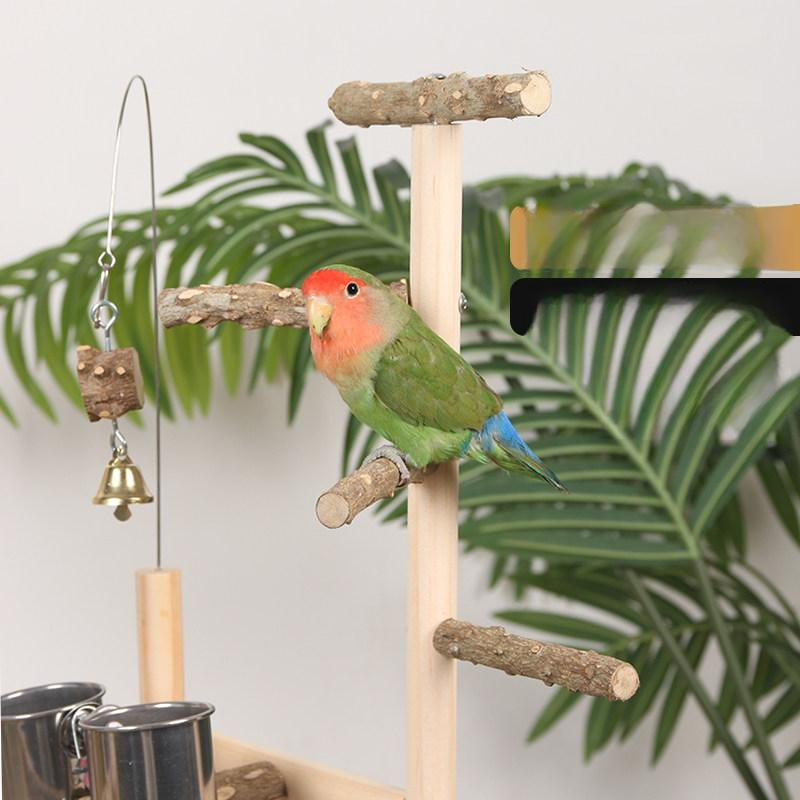 원목 앵무새놀이터 사다리 애완조 장난감 하우스 훈련용 사육장 앵무새장 조류용품 - 상세 이미지 2