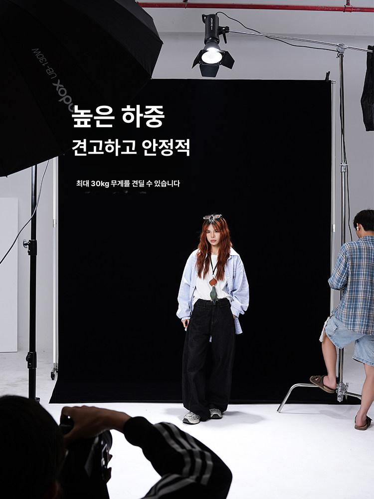 크로마키천 거치대 이동식 배경천 유튜브 배경지 배경지걸이 대형 스탠드 스테인리스 - 상세 이미지 4