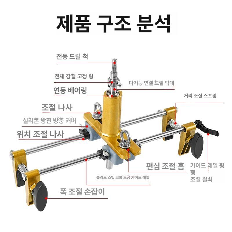 특수 경첩 도어락 가이드 문고리 펀칭 잠금장치 오프너 문짝 힌지 고정대 문틀홈파기 - 상세 이미지 3