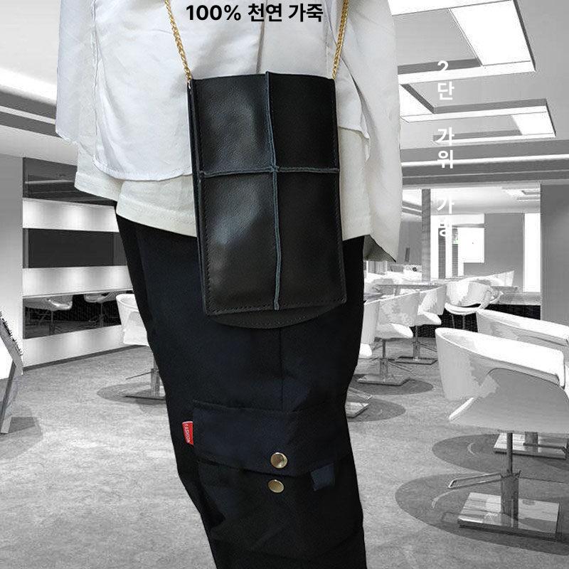 헤어디자이너 가위가방 가죽 헤어디자이너 전용 커트백 트렌드 엣지 - 상품 이미지