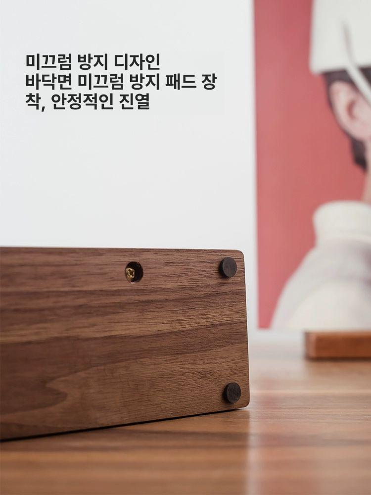 lp거치대 정리함 원목 장식장 레코드 꽂이 에보니우드 레코드랙 랙 선반 사펠리우드 우드 - 상세 이미지 5