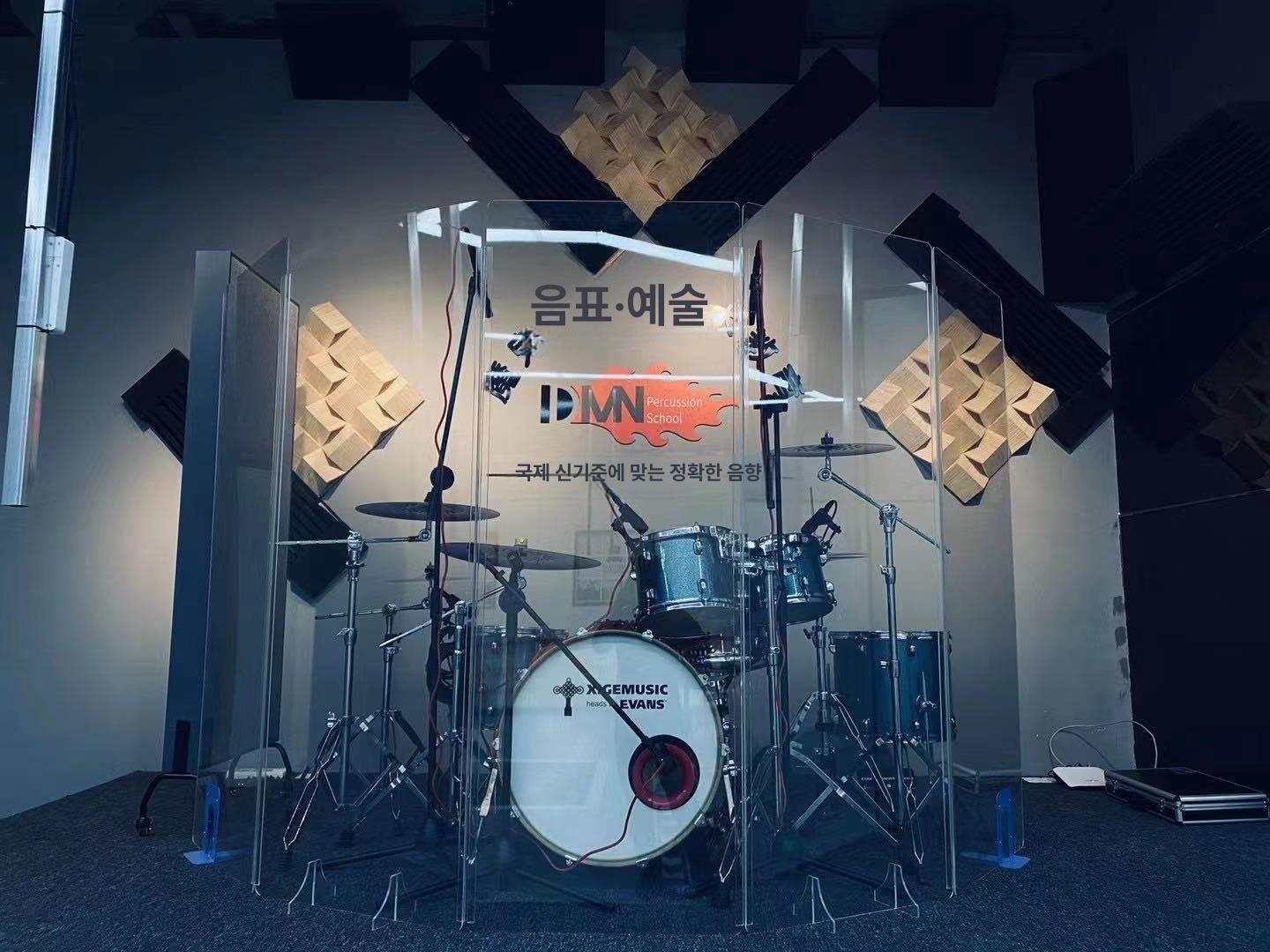 투명 스크린 녹음실 가벽 칸막이벽 가림막 흡음 쉴드 파티션 음악 차단 분리 방음부스 - 상세 이미지 2
