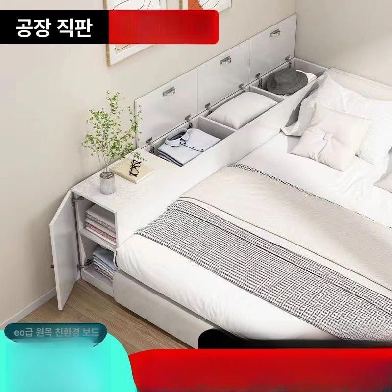 침실 침대틈새수납장 협탁 다용도 슬림 테이블 엔틱 모듈 원목 수납장 미니 서랍 모던 좁은 - 상세 이미지 4