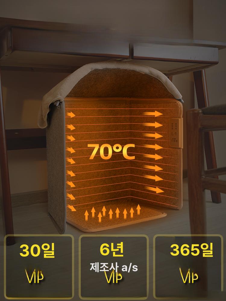 다리 온열 책상밑 발열맽트 매트 하반신 사무실 - 상품 이미지