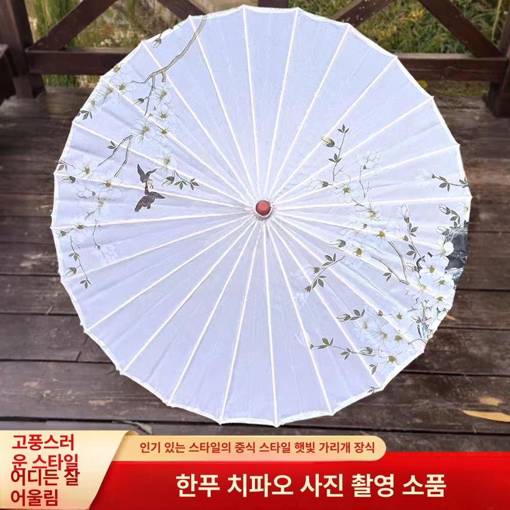 벚꽃 전통우산 빈티지 레트로 복고 대나무 장우산 사쿠라 문양 일본식 일본전통 - 상세 이미지 3