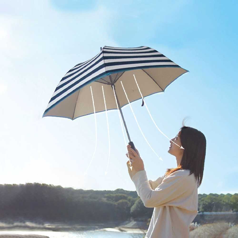 대형 휴대용 클립형 자외선차단 양산선풍기 우양산 골프우산 선풍기양산 바람나오는 - 상품 이미지