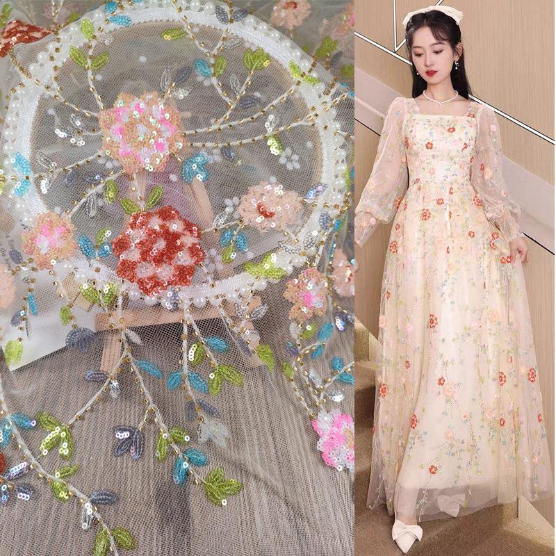 DIY 레이스 원단 소재 웨딩 천 옷 원피스 패션 컬러 입체 만들기 리폼 자수 - 상세 이미지 3