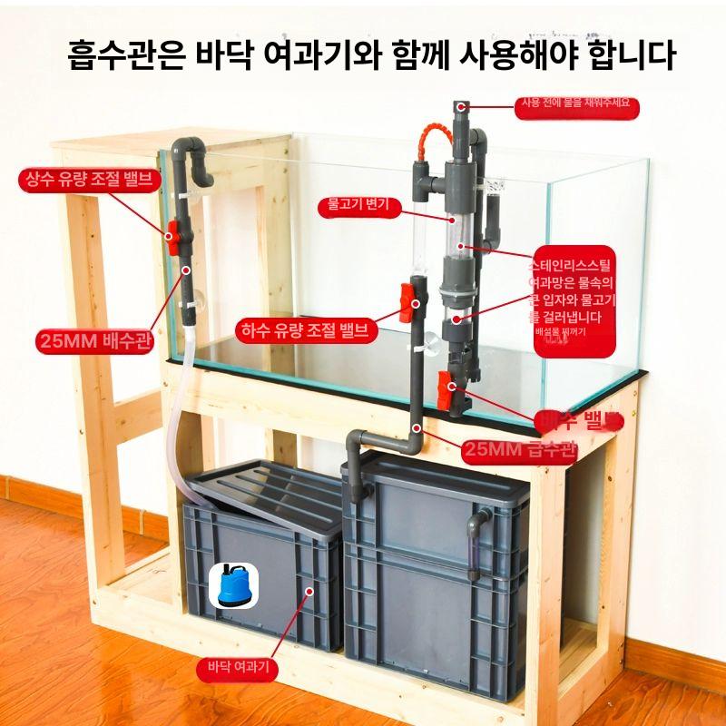 냄새 어항 스폰지 필터 튜브 교체 세라믹 키트 패드 바이오 스펀지 사육 오버플로우 박스 - 상세 이미지 3