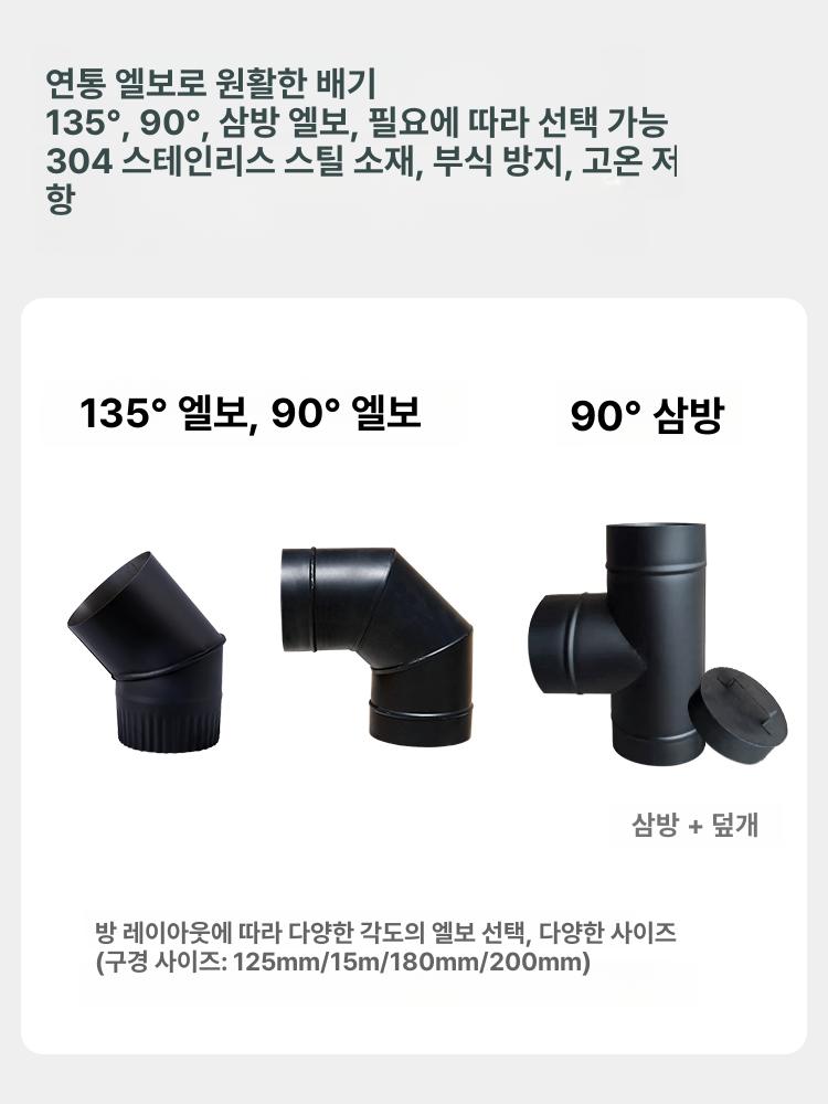 파이 역풍방지기 스텐 연통 역풍 스텐연통 부속품 스테인리스 방지기 보호판 엘보우 아연 - 상세 이미지 4