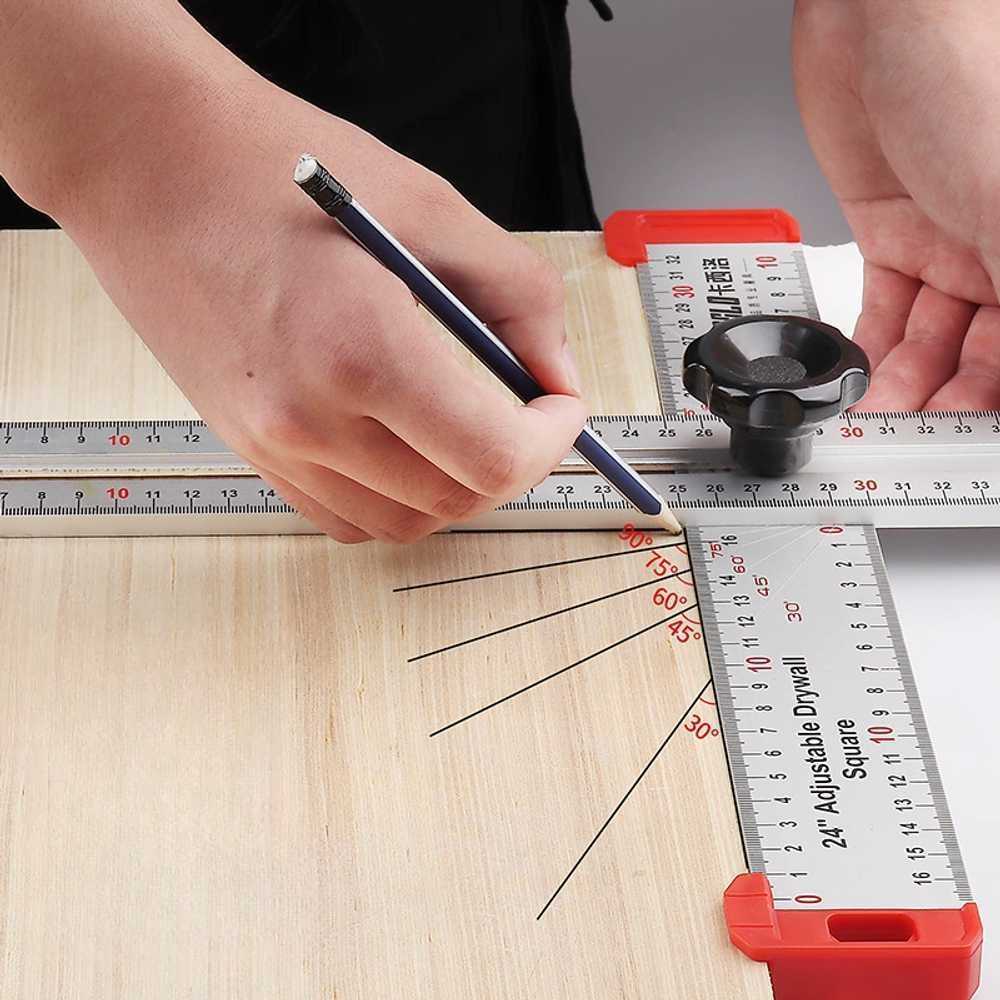 목공자 스퀘어 눈금 각도기 직각자 라인 레이아웃 연귀자 콤비네이션 및 가능한 - 상품 이미지