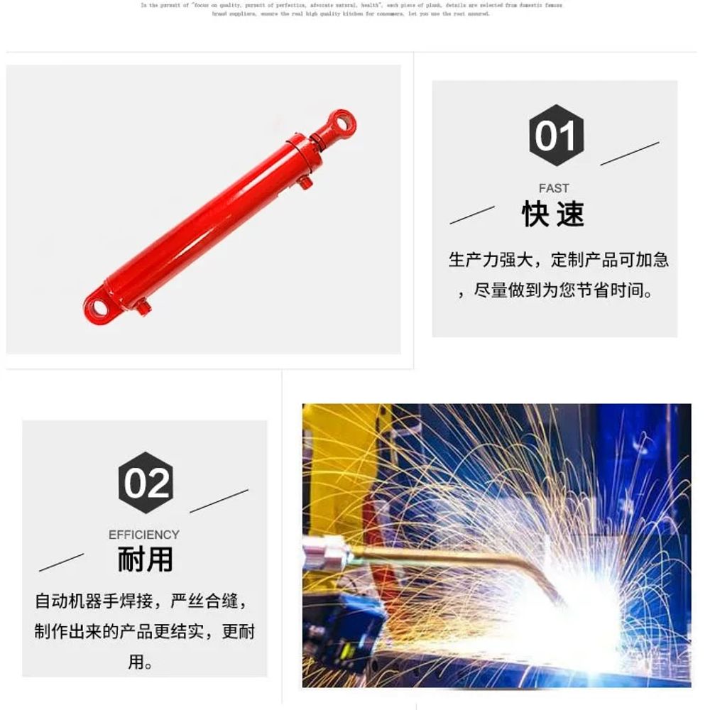 규격 유압실린더 소형 양방향 리프팅 유압기 산업용 장작쪼개는 직경 자키 중장비 - 상세 이미지 4