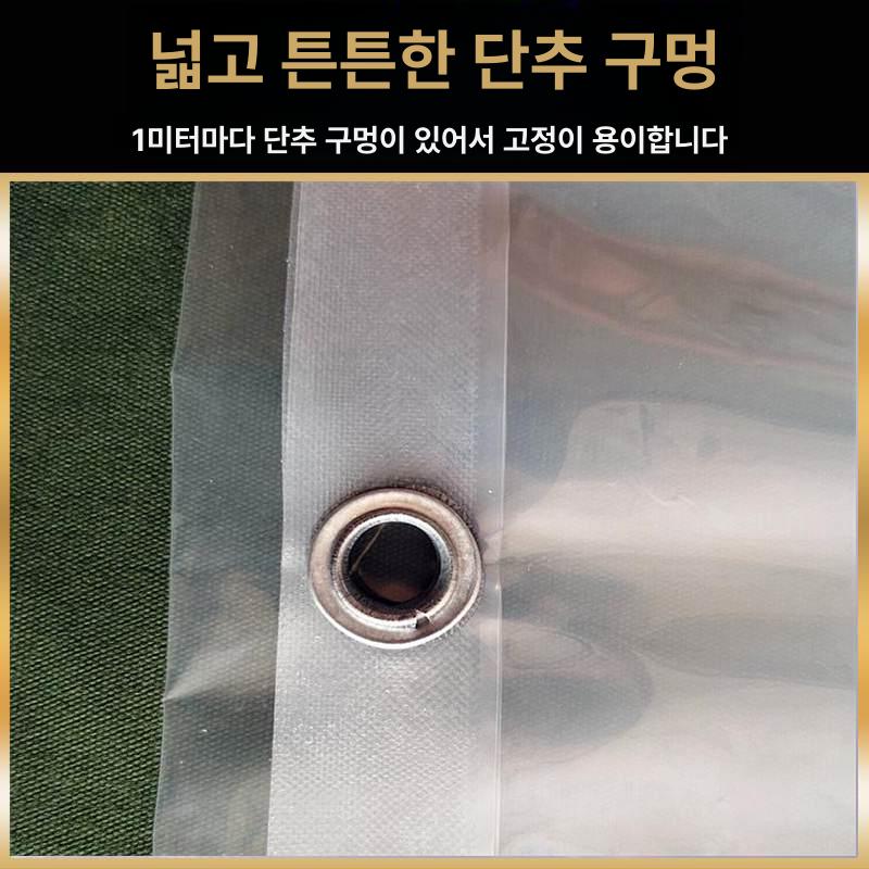 튼튼한 타포린 투명 발코니 천막원단 야외 우레탄 정원 차단 덮개 필름 로프 테라스 - 상세 이미지 3