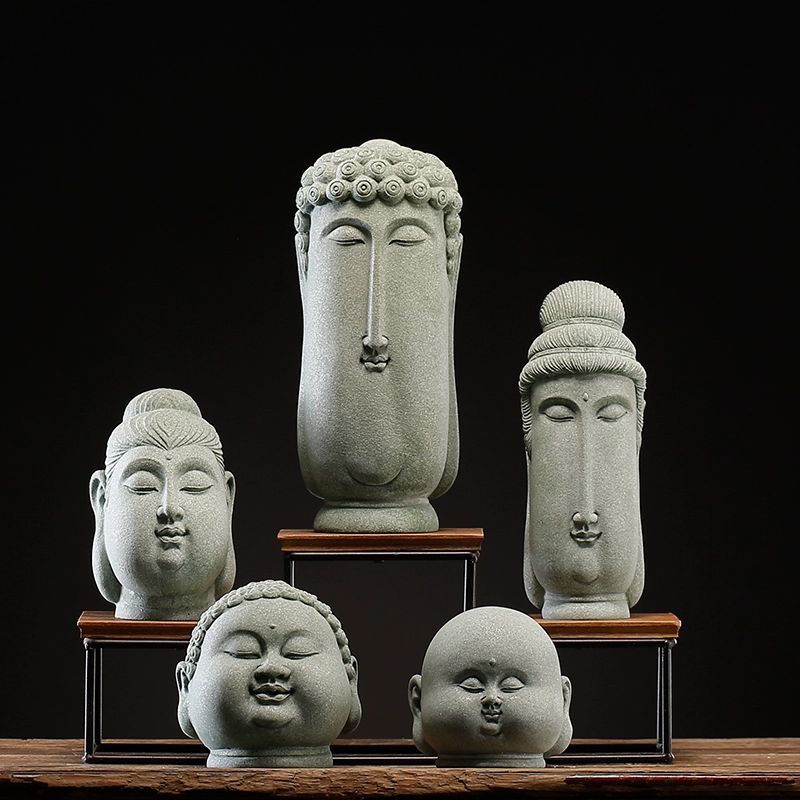 부처님 불두상 악세사리 다도 장식 선 불교 인테리어 스님 차 필터 일본 교반 안전 - 상세 이미지 3