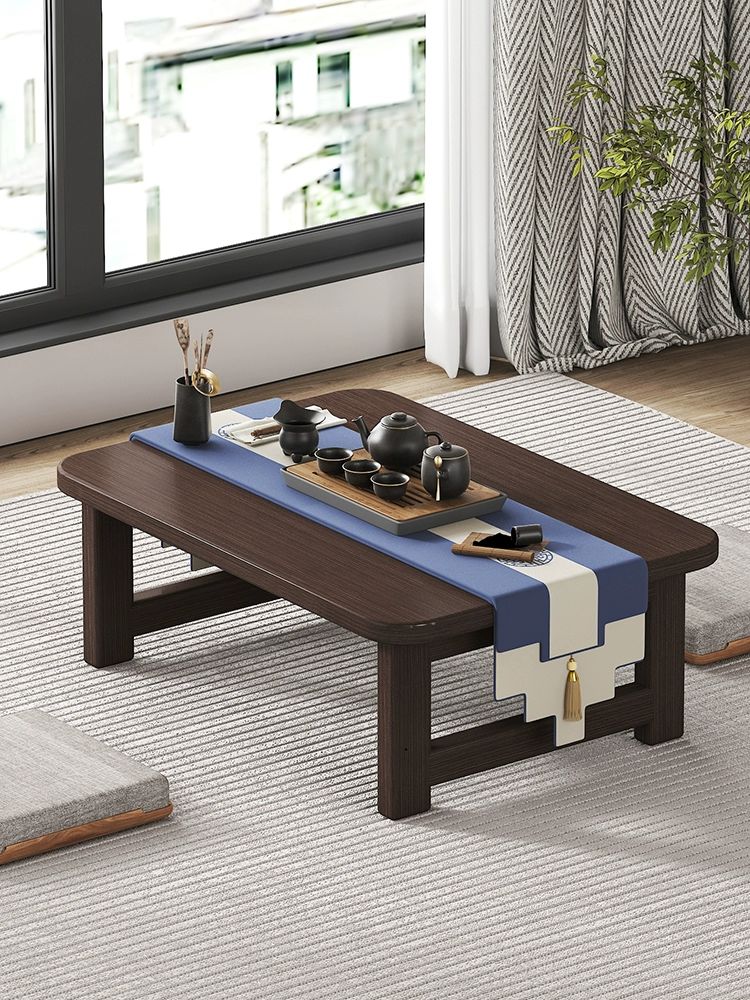 일본식 다도상 카페 다과상 찻상 티 탁자 전통차 사각 앤틱 원형 원목좌탁 - 상세 이미지 2