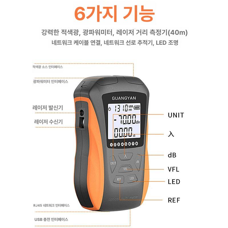 광케이블 광테스터기 네트워크 테스트 결함 단선탐지기 광파워메타 광파워미터 합선 - 상세 이미지 4